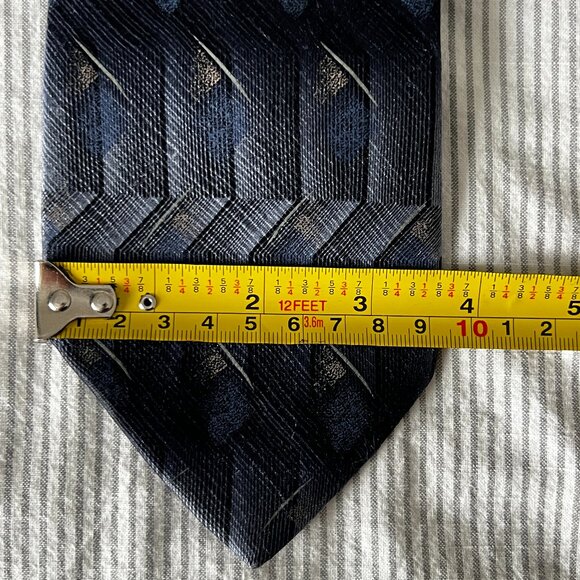 Christian Dior Vintage Neck Tie 100% Silk Blue - Picture 2 of 6